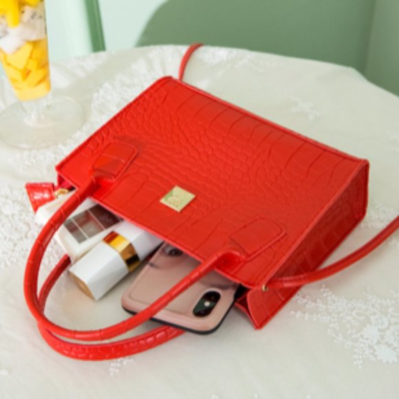 Bright Red Shoulder Bag - Picture 3 of 6
